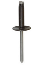 RESTAGRAF 139002 Rivet expansé tête large noir pour bouclier 4.8 x 20.5mm