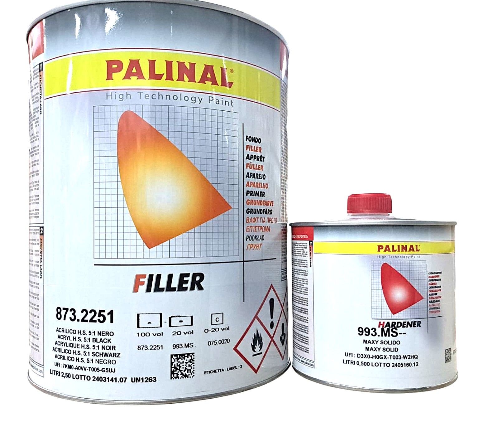 PALINAL KIT_873_NOIR Apprêt de charge noir 8732251 2.5L+durcisseur standard 993MS 0.5L