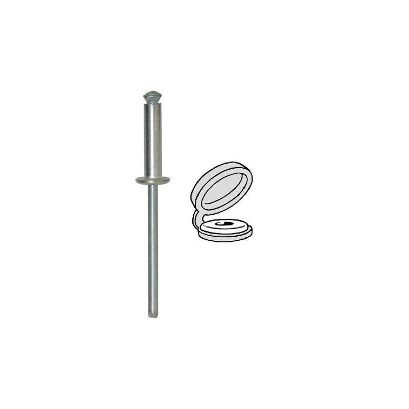 RESTAGRAF 4996 Rivet épanoui avec chapo blanc 4x16mm plaque d'immatriculation