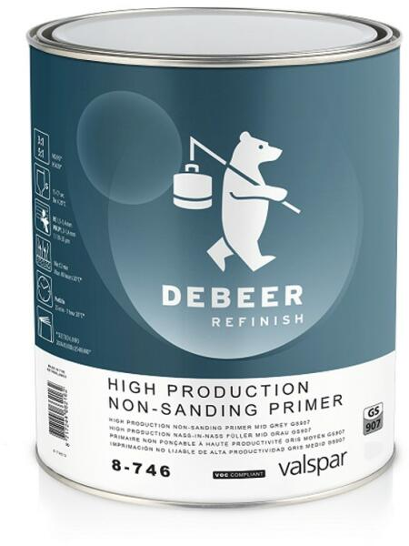 DEBEER 8-746 Gris moyen - Apprêt mouillé sur mouillé sans ponçage 3L