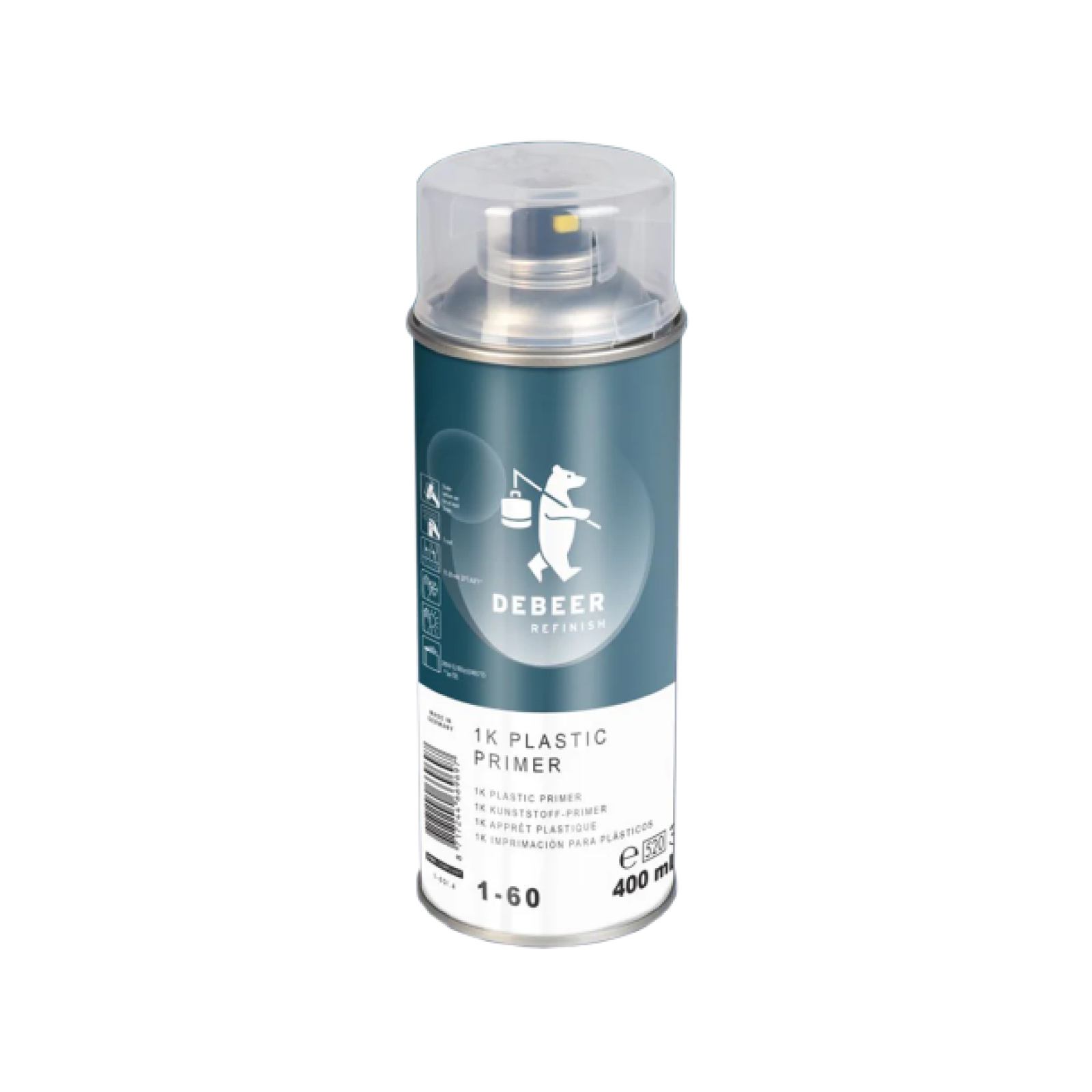 DEBEER 1-60/.4 Aérosol 1K plastic primer 400ml