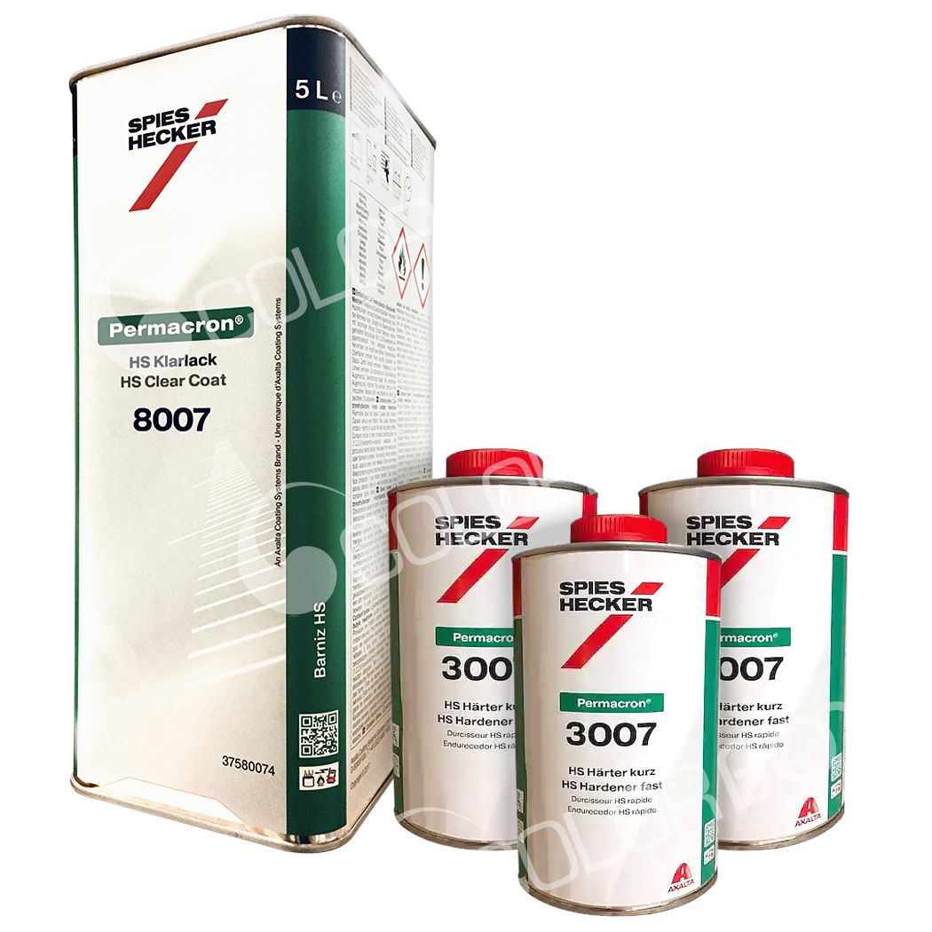 SPIES HECKER KIT_8007_FAST 1 Vernis 8007 5L + 3 durcisseurs rapide 3007 1L