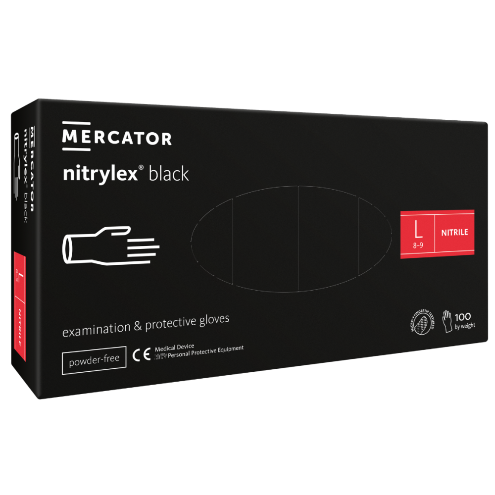 MERCATOR GANTS_L Boîte de 100 gants en nitrile taille L