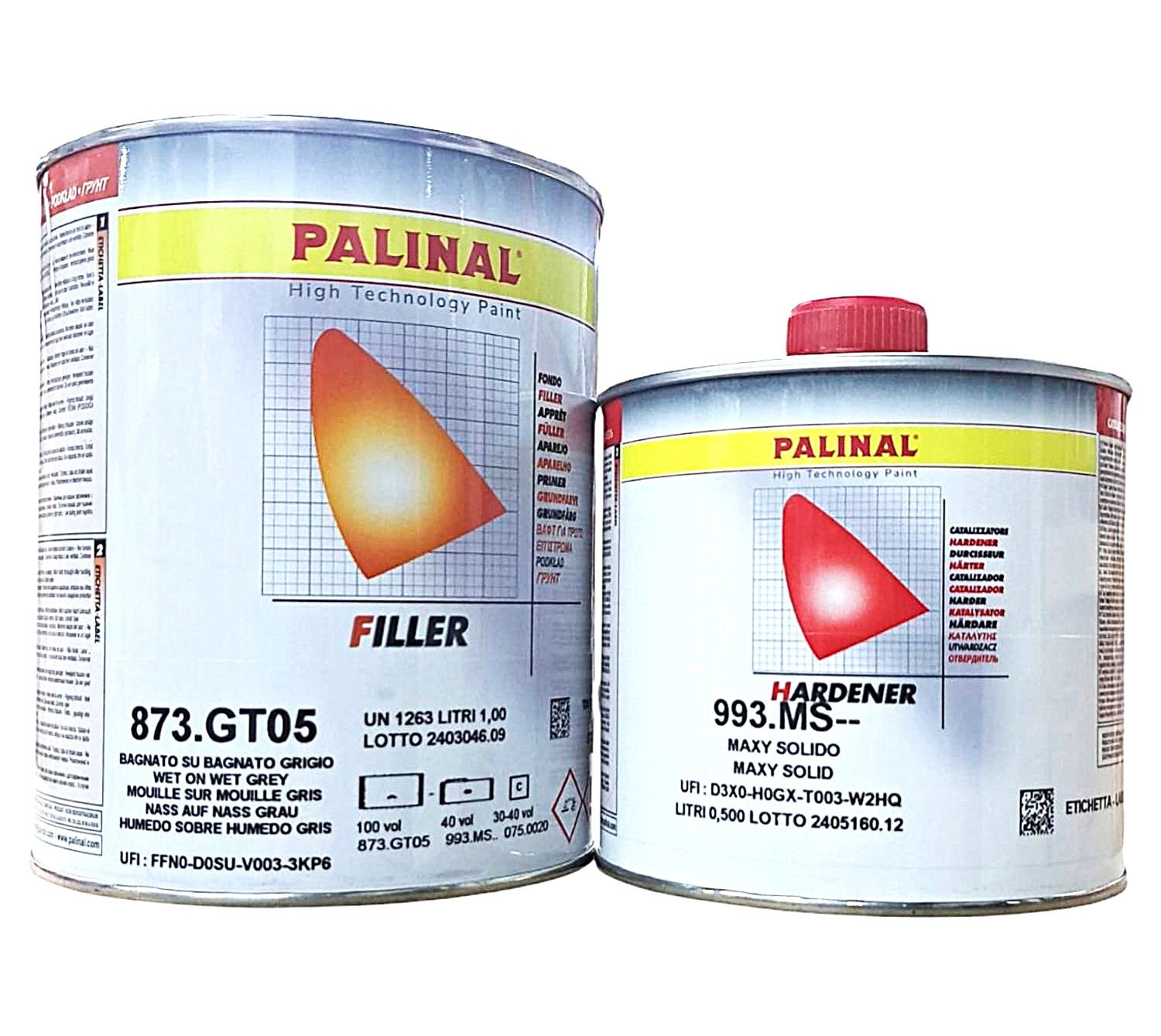 PALINAL KIT_MOUILLE_GRIS Apprêt mouillé/mouillé gris 873GT05 1L+Durcisseur standard 993MS 0.5L