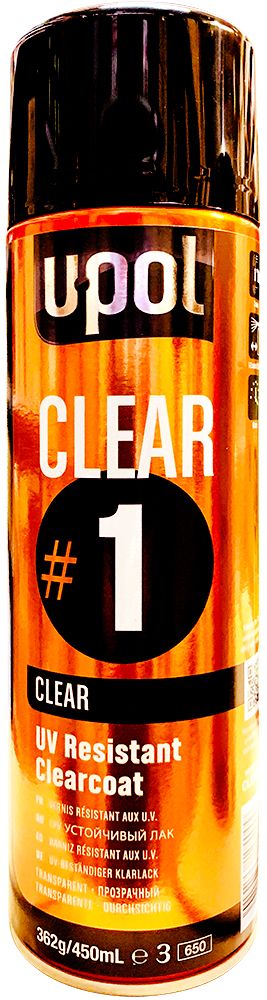 U-POL CLEAR/AL Aérosol vernis brillant resistant aux UV - couleur transparent 450ML