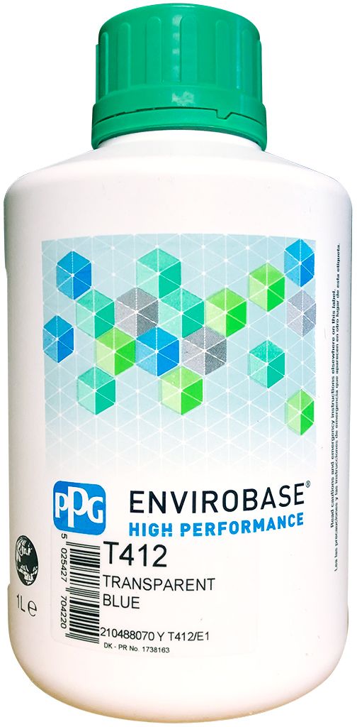 PPG T412 Transparent Blue 1L Envirobase High Performance 