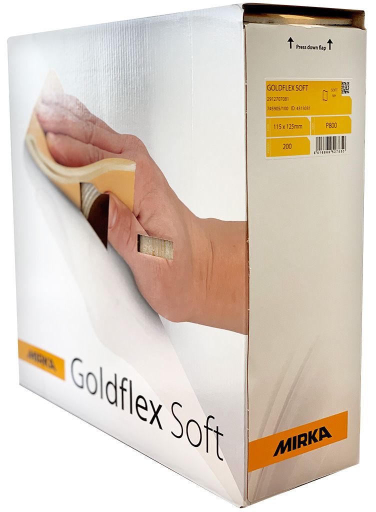 MIRKA 2912707081 P800 rouleau abrasif sur mousse GOLDFLEX SOFT pré-découpé