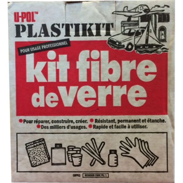 U-POL PLASTIKIT Kit de réparation des plastiques durs, fibre de verre & métal 