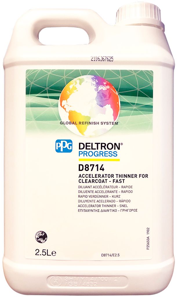 PPG D8714 Diluant accélérateur Deltron progress 2.5L pour brillant direct D6000