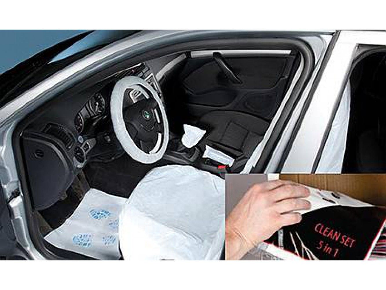 KEMTEX CLEAN_SET 100 housses de protection intérieur du véhicule