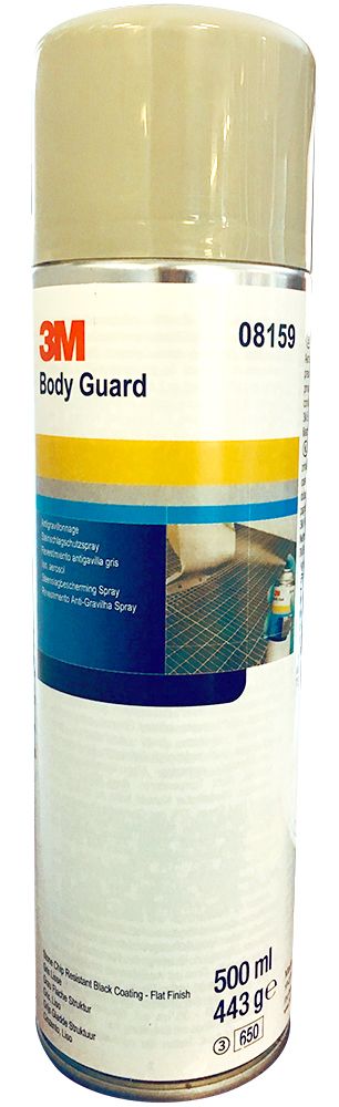 3M 08159 Gris -revêtement antigravillon fini lisse aérosol 500ml