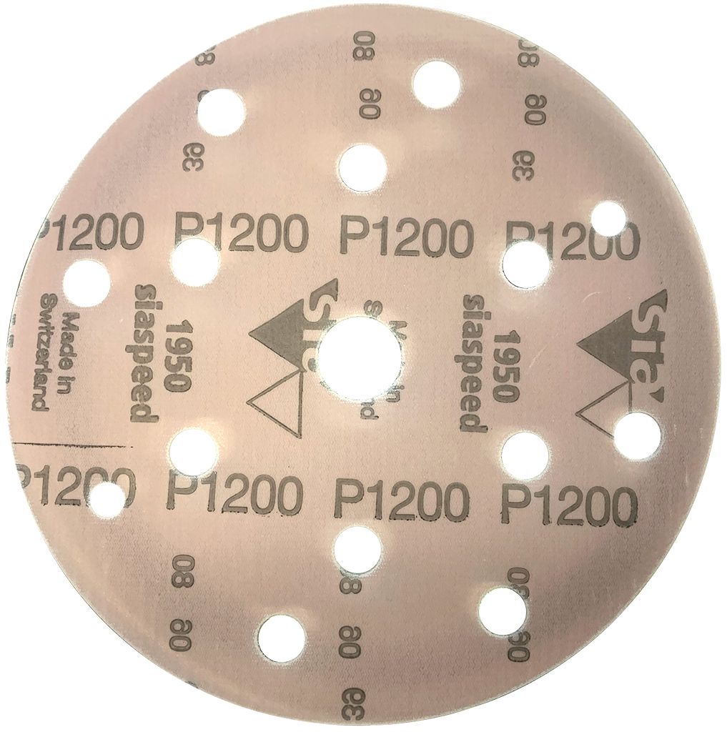 SIA ABRASIVES 7546.2948.1200 P1200 diam 150mm 50 disques SIA SPEED support film 15 trous