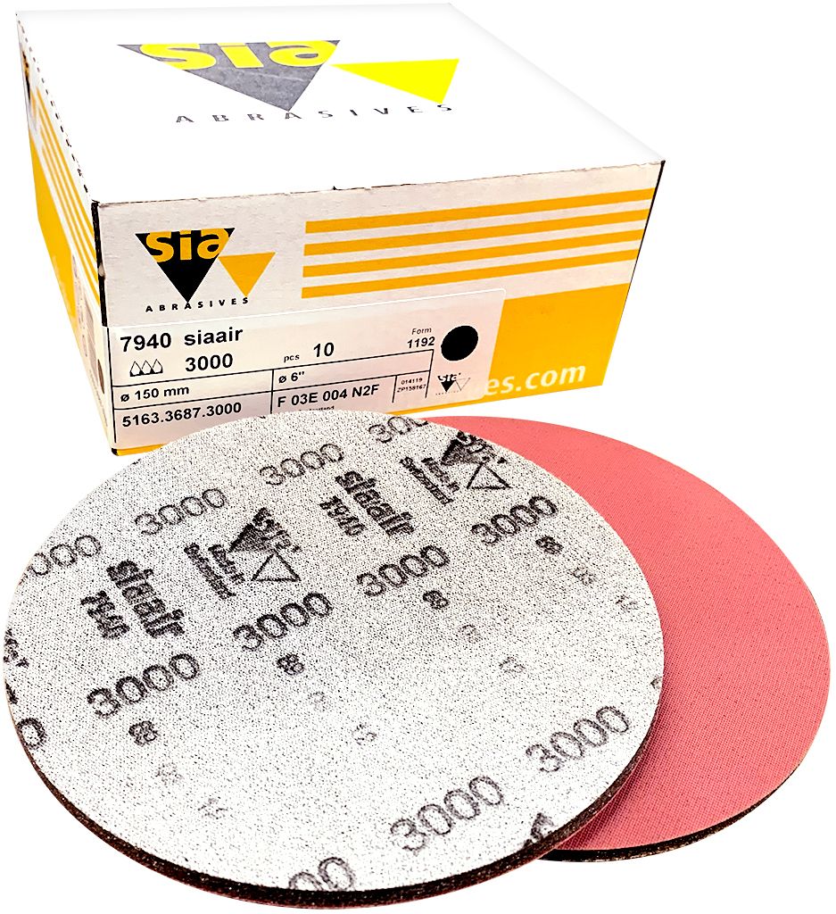 SIA ABRASIVES 5163.3687.3000 P3000 diam 150mm 10 disques finition sur mousse SIA AIR velvet 