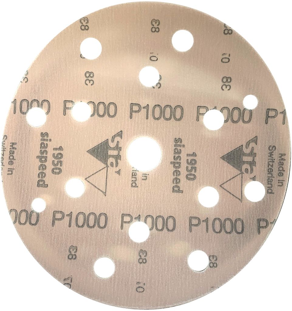 SIA ABRASIVES 7546.2948.1000 P1000 diam 150mm 50 disques SIA SPEED support film 15 trous