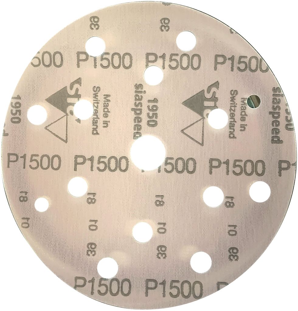 SIA ABRASIVES 7546.2948.1500 P1500 diam 150mm 50 disques SIA SPEED support film 15 trous 
