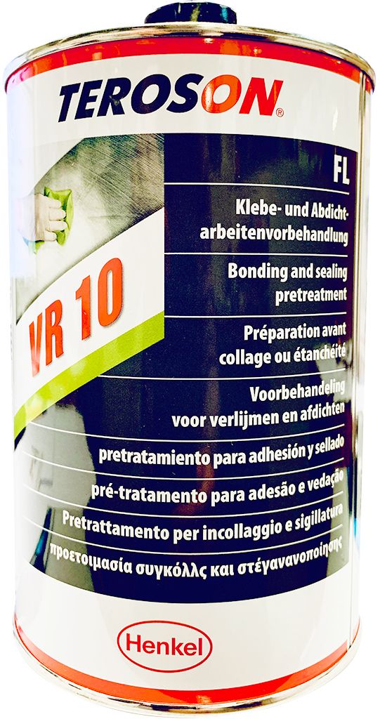 TEROSON VR10 Nettoyant dégraissant avant collage pare-brise ou étanchéité 1L