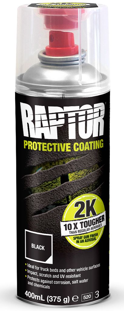 RAPTOR RLB/AL 2k raptor noir en aerosol 400ml