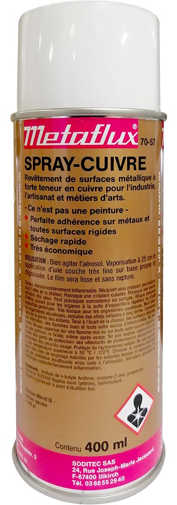METAFLUX 70-57 Aérosol cuivre revêtement métallique 400ml