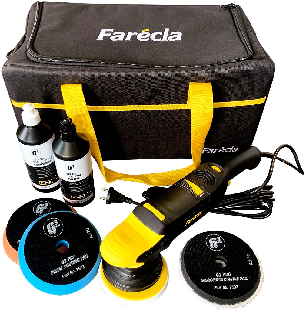 FARECLA 7505 Kit detailing polisseuse, 2 liquides, 3 mousses & 1 sac OFFERT