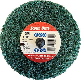 3M 51914 Diam 100 x13x6mm 10 roues de décapage verte CG-ZR GP roloc 