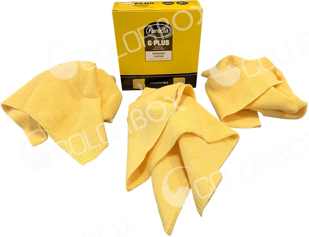 FARECLA FC-3 3 chifffons microfibres jaunes 40X40cm