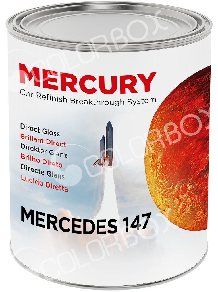 MERCURY MERCEDES_147 Blanc solvant 2K 1L Colorimétrie compatible 95% parc auto !