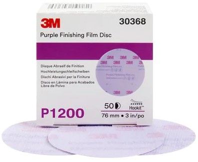 3M 30368 P1200 diam 75m 50 disques abrasifs de finition support film