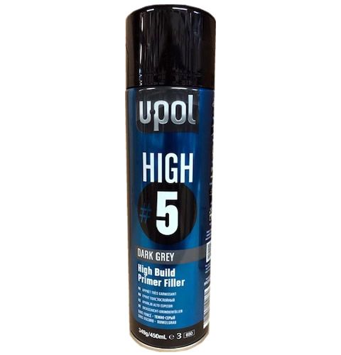 U-POL HIGHDG/AL Aérosol gris foncé apprêt garnissant 450ML