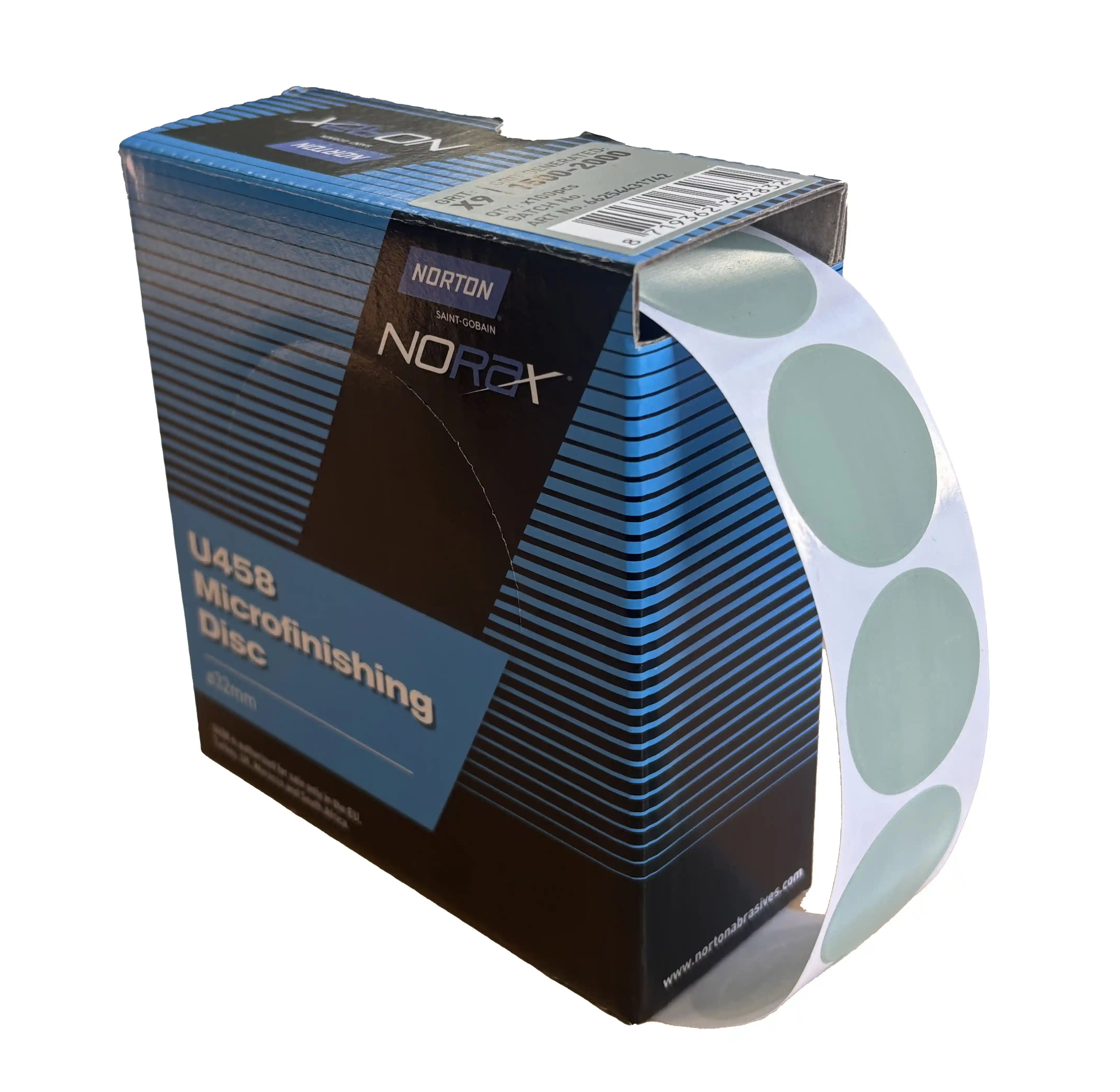 NORTON NORAX_X9 P1500-2000 - Rouleau de 100 disques NORAX X9 32mm pour kit Denibber