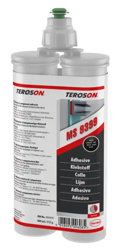 TEROSON MS9399 Mastic noir pour collage élastique 400ml