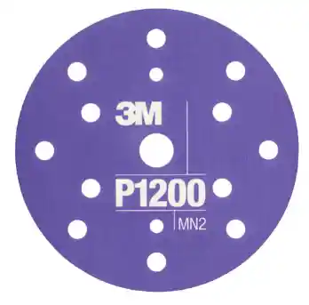 3M 34422 P1200 diam 150mm 25 disques abrasifs souples 15 trous Hookit 270J