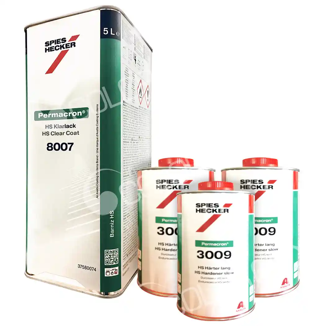 SPIES HECKER KIT_8007_SLOW 1 Vernis 8007 5L + 3 durcisseurs lent 3009 1L
