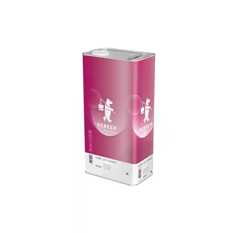DEBEER 1-151 Diluant STANDARD 5L pour vernis & apprêts 