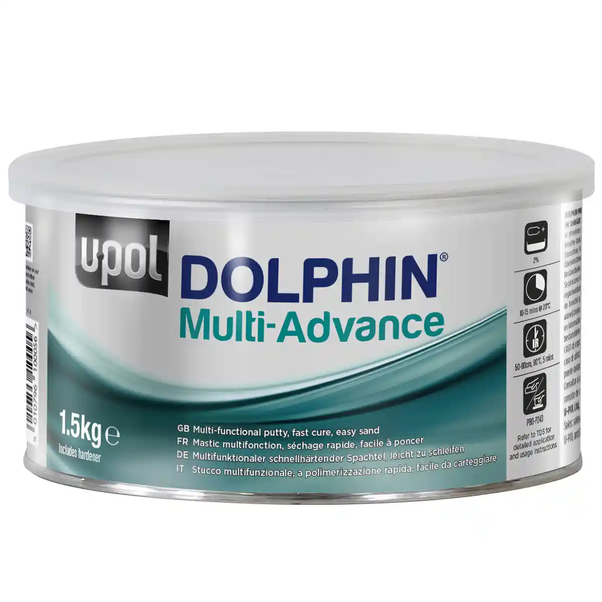 U-POL DOLMA/2 Mastic Premium multifonction Dolphin 1.5kg + durcisseur