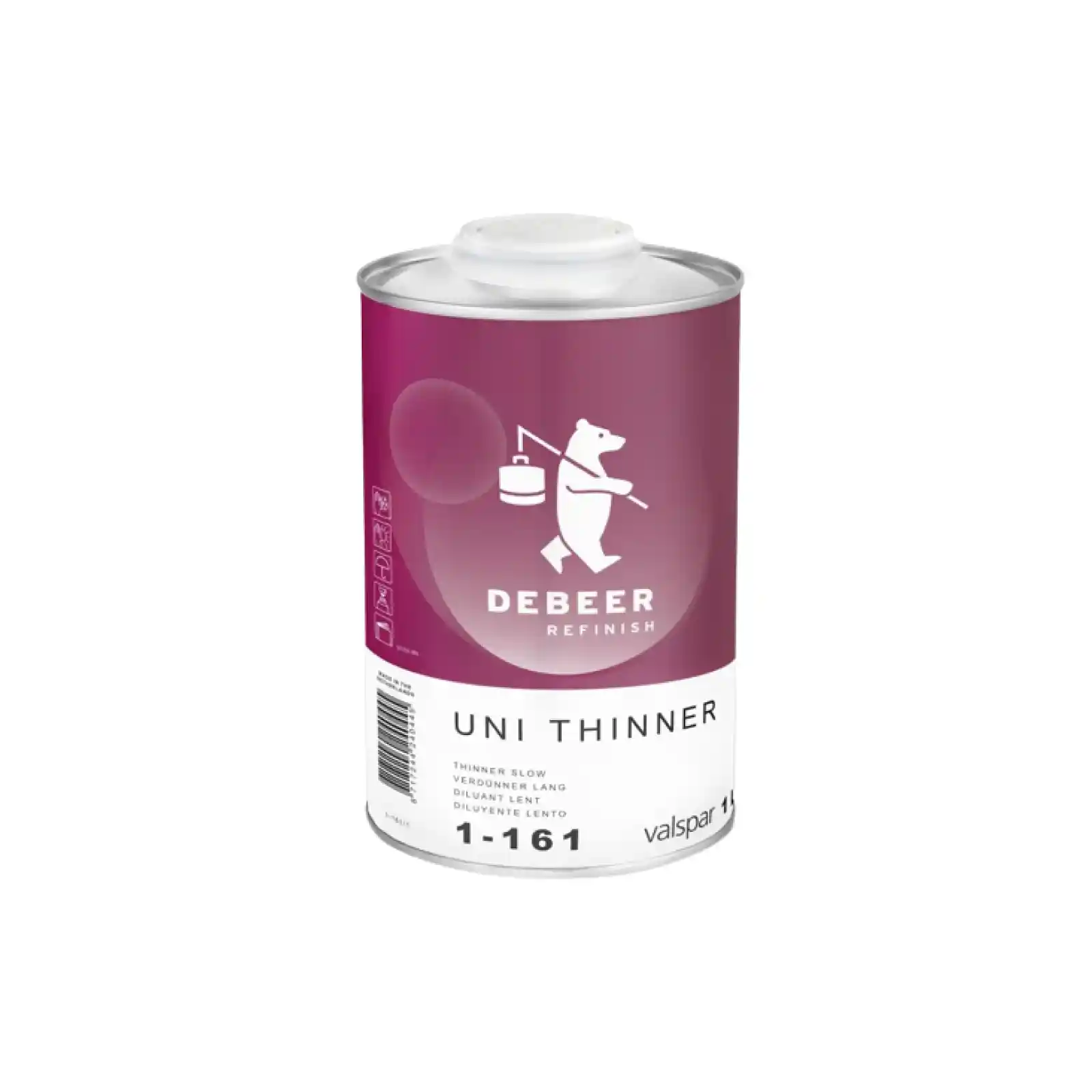 DEBEER 1-161/1 Diluant lent 1L pour vernis 8-814