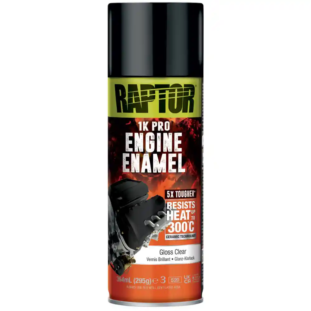 RAPTOR REEGC/AL Vernis brillant RAPTOR pour bloc moteur aérosol de 364ml