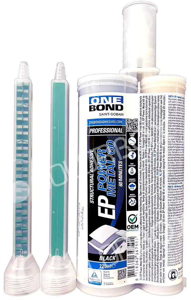 ONE BOND POWER_METAL_60_EP Colle époxy pour métal en 60 minutes - cartouche de 220ml