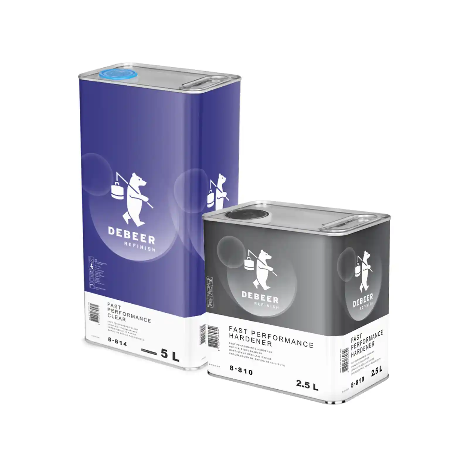 DEBEER KIT_8-814 Vernis séchage rapide 5L + Durcisseur 8-810 2.5L