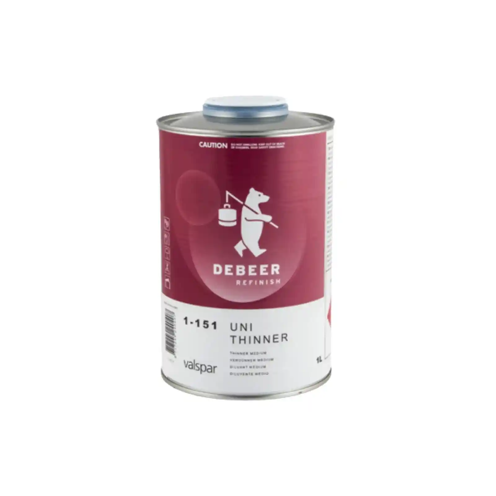 DEBEER 1-151/1 Diluant médium 1L pour vernis 8-814