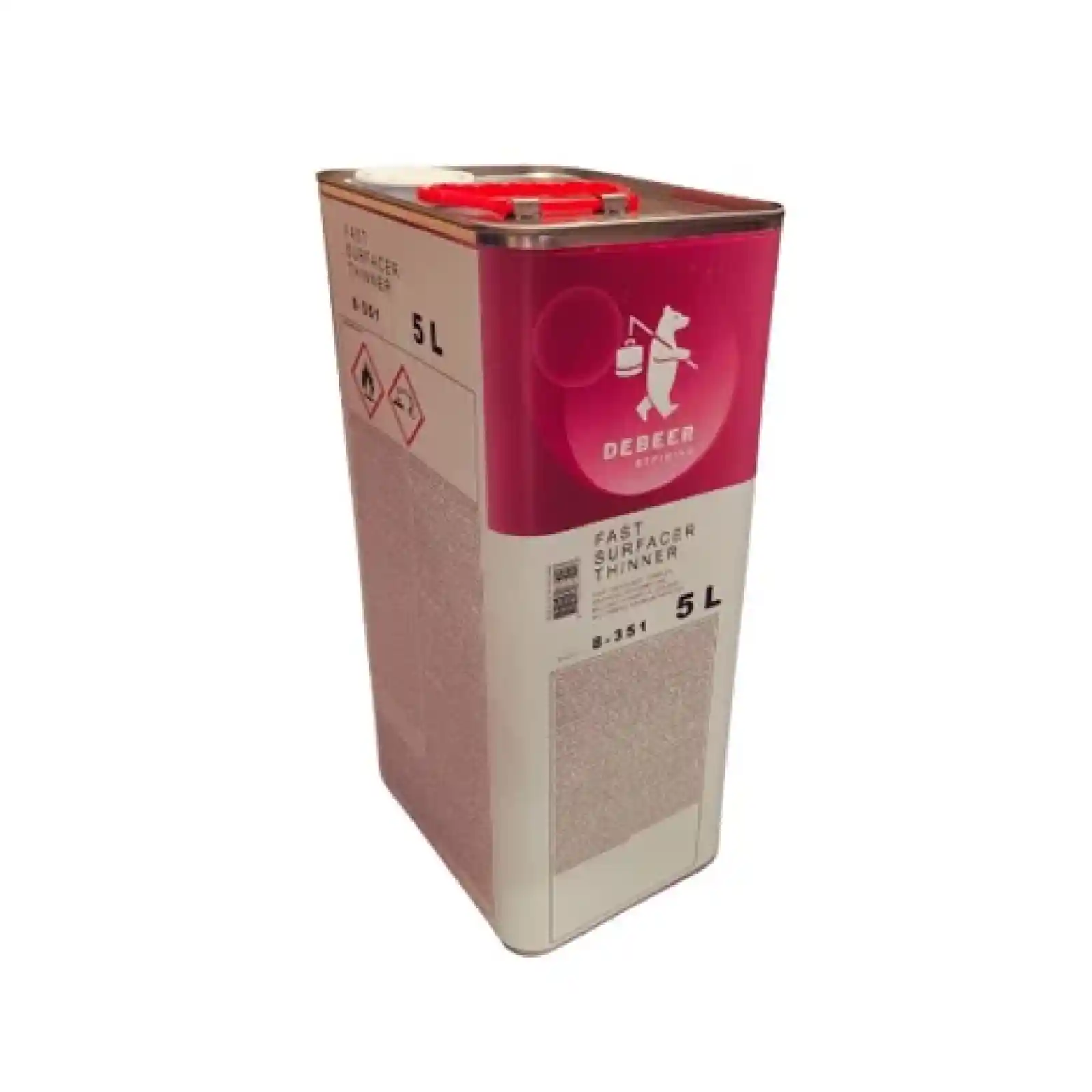DEBEER 8-351 Diluant rapide 5L pour apprêt séchage à l'air 8-347