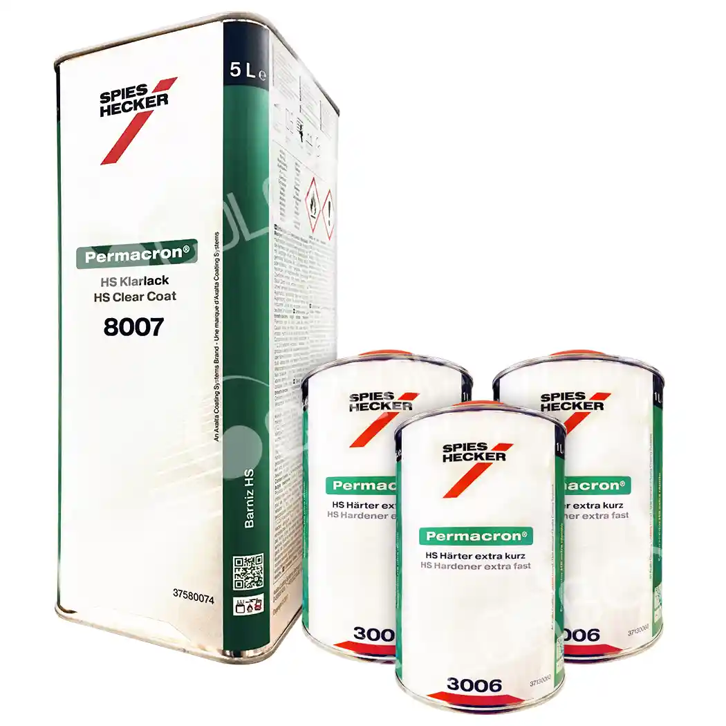 SPIES HECKER KIT_8007_XTRAFAST 1 Vernis 8007 5L + 3 durcisseurs extra rapide 3006 1L