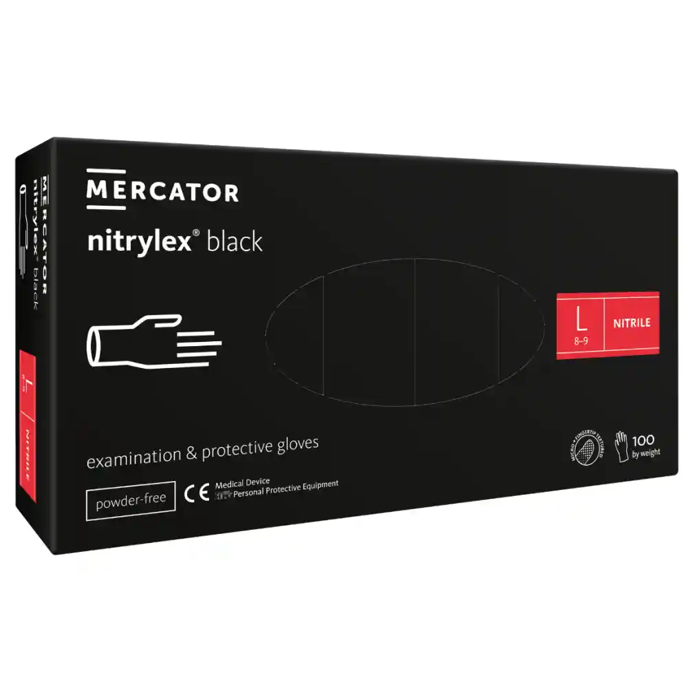 MERCATOR GANTS_L Boîte de 100 gants en nitrile taille L