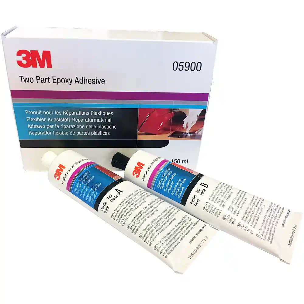 3M 05900 Mastic colle gris pour réparations des plastiques - 2 tubes