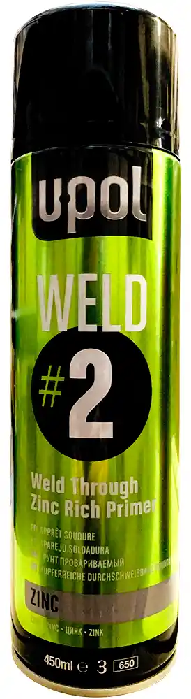 U-POL WELD/AL Aérosol spécial soudure - couleur zinc 450ML