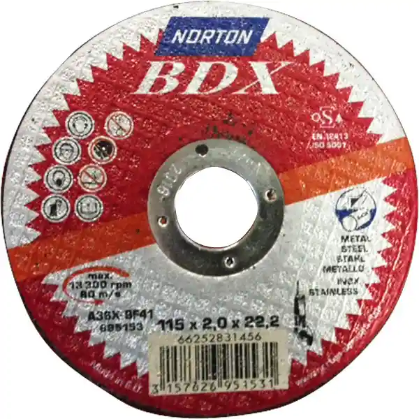 NORTON 31456 Diam 115mm 25 meules à tronçonner 
