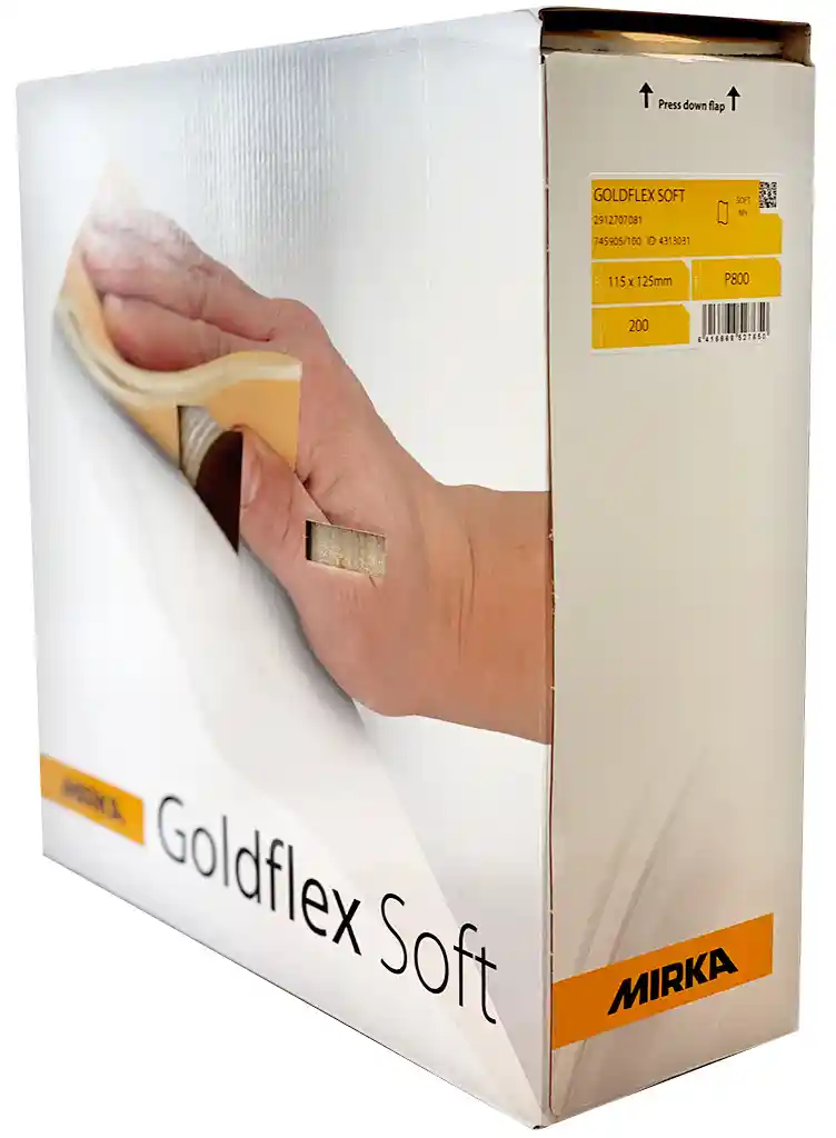 MIRKA 2912707081 P800 rouleau abrasif sur mousse GOLDFLEX SOFT pré-découpé