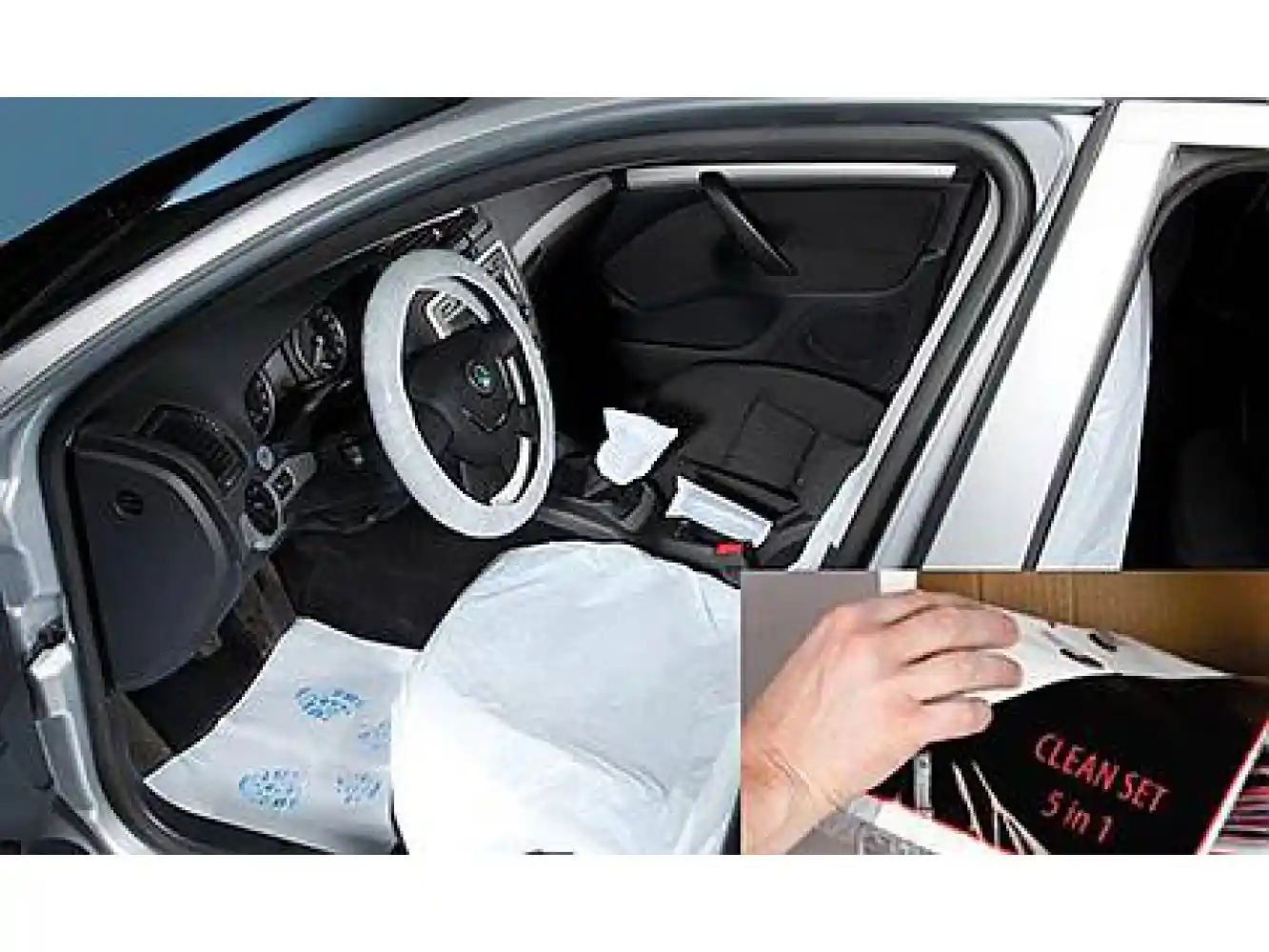 KEMTEX CLEAN_SET 100 housses de protection intérieur du véhicule
