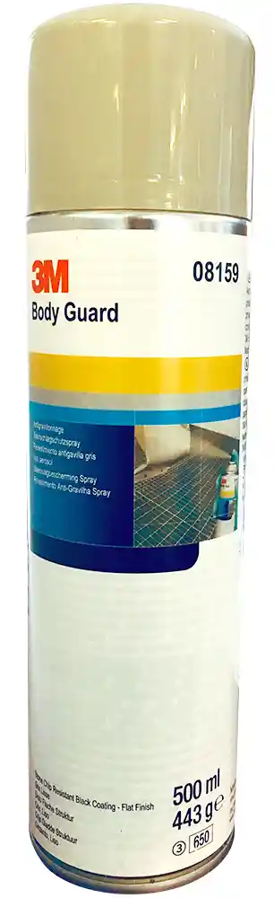 3M 08159 Gris -revêtement antigravillon fini lisse aérosol 500ml