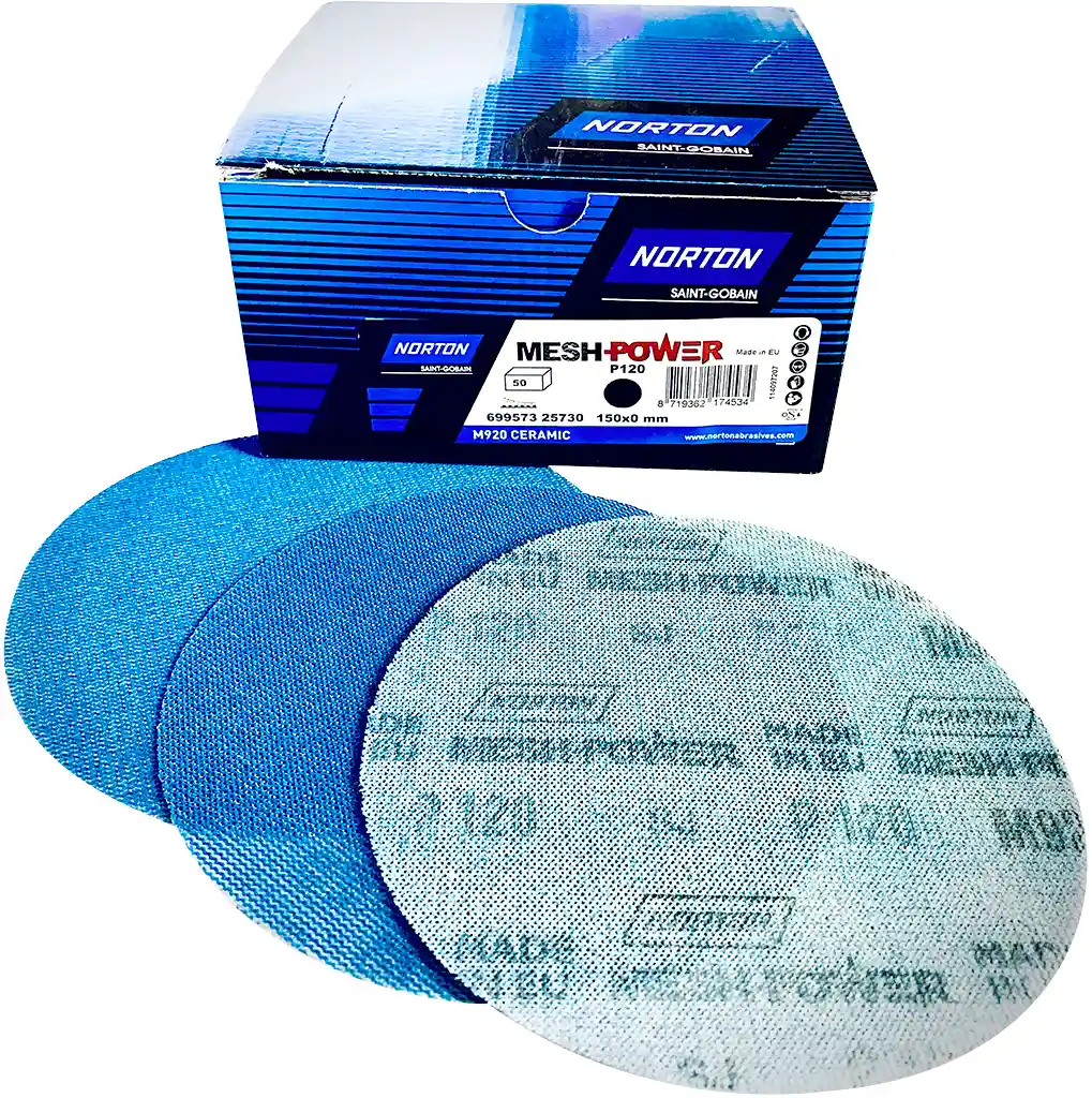 NORTON MESH_POWER120 P120 diam 150mm 50 disques céramique aspiration poussière extra !