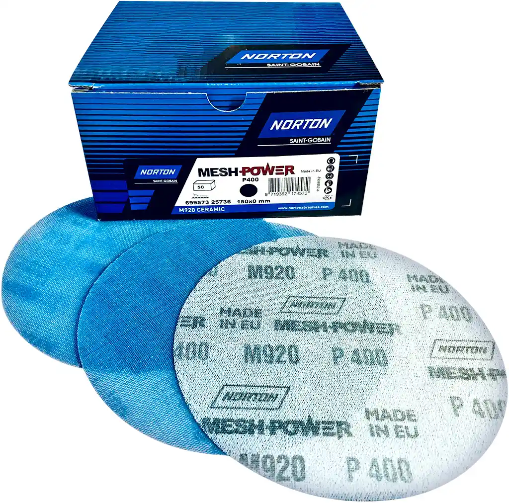 NORTON MESH_POWER400 P400 diam 150mm 50 disques céramique aspiration poussière extra !